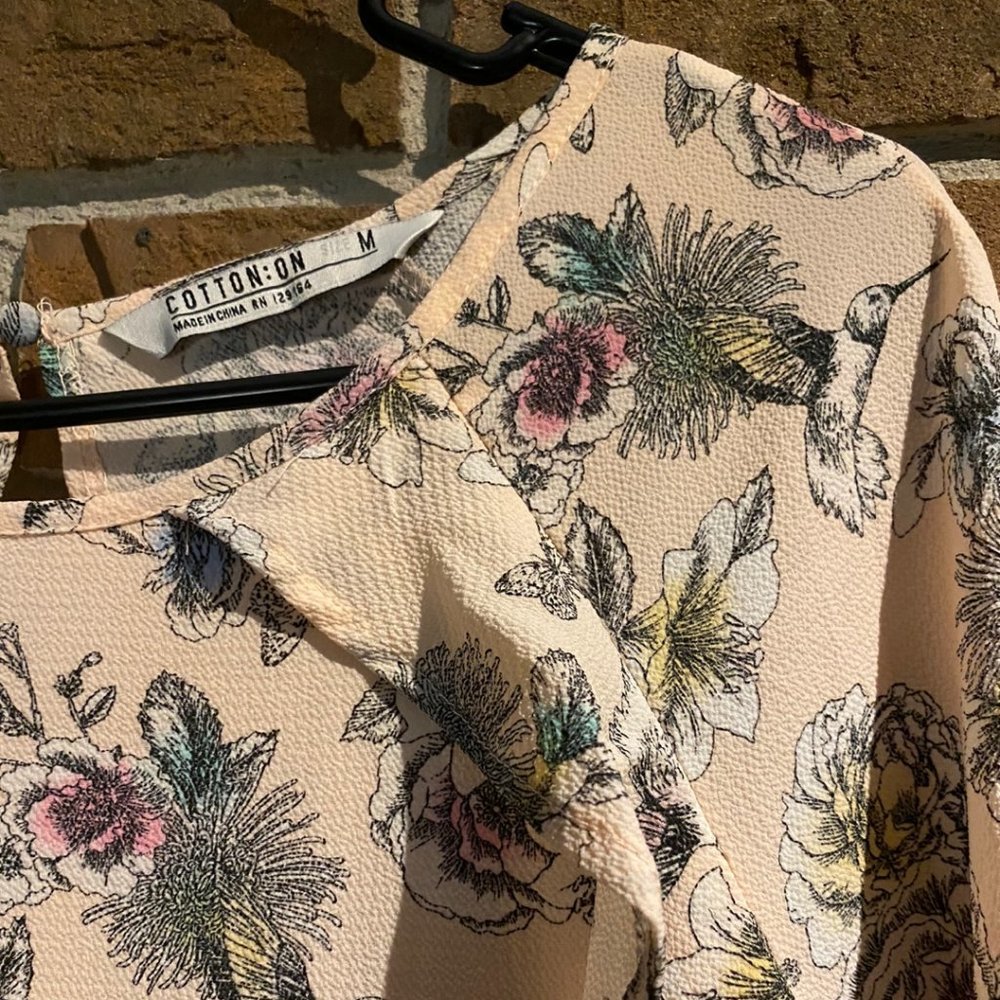 NWOT Cotton On Retro Floral Pink Dress Size M - Picture 5 of 9